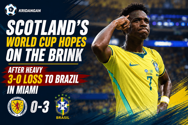 Scotland’s World Cup Hopes on the Brink After Heavy 3-0 Loss to Brazil in Miami